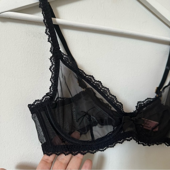 Agent Provocateur Venetia Black Bra Classic Boudoir Lingerie Size 34B - Picture 3 of 8